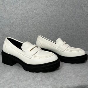 Rocket Dog Imea Loafers Women's 6 White Slip-On Shoes Chunky Platform Y2K